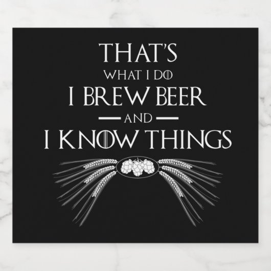 私はビールを作り、私は物事を知っている ビールラベル (シングルラベル)