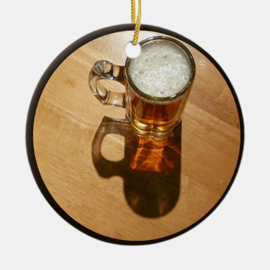 私はビールを愛します セラミックオーナメント (正面)