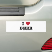私はビールを愛します バンパーステッカー (車上)