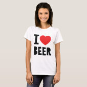 私はビールを愛します Tシャツ (正面フル)