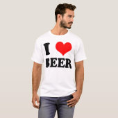 私はビールを愛します Tシャツ (正面フル)