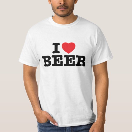 私はビールを愛します Tシャツ (正面)