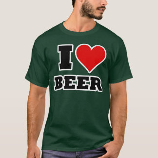 私はビールを愛します Tシャツ
