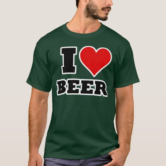 私はビールを愛します Tシャツ (正面)