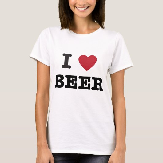 私はビールを愛します Tシャツ (正面)