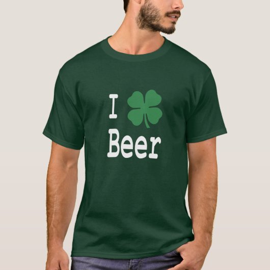 私はビールを愛します Tシャツ (正面)