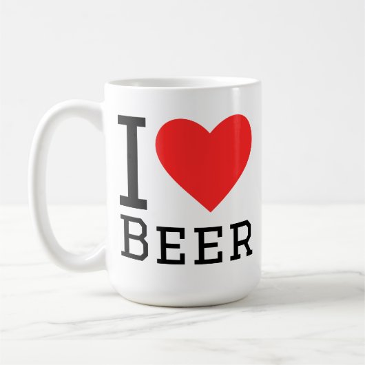 私はビールを愛する コーヒーマグカップ (左)