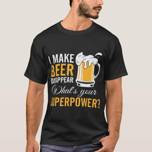 私はビールを消すおもしろい Tシャツ (正面)