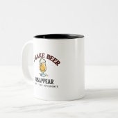 私はビールを消す君の超大国 ツートーンマグカップ (正面左)