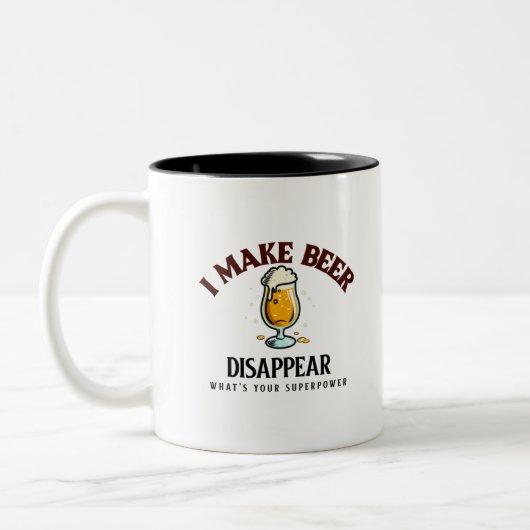 私はビールを消す君の超大国 ツートーンマグカップ (左)
