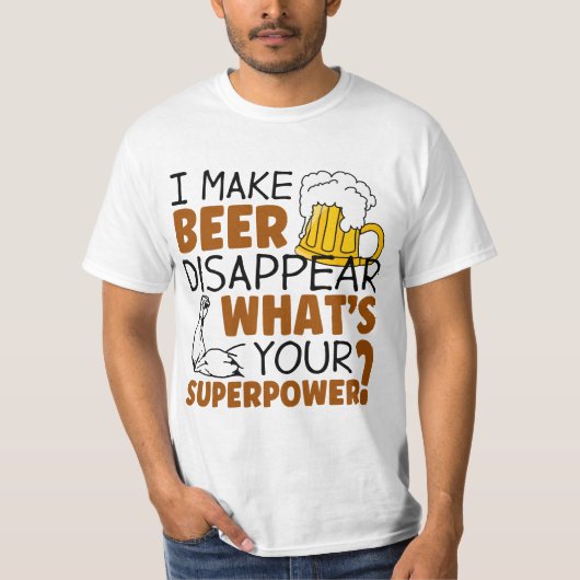 私はビールを消す Tシャツ (正面)