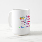 私はビールを飲まない。私は小麦スムージーを飲む。 コーヒーマグカップ (正面左)