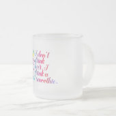 私はビールを飲まない。私は小麦スムージーを飲む。 フロストグラスマグカップ (正面右)