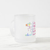 私はビールを飲まない。私は小麦スムージーを飲む。 フロストグラスマグカップ (正面左)