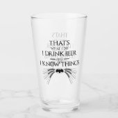 私はビールを飲んで知っているよ タンブラーグラス (正面)