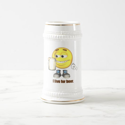 私はビールステインのために住んでいます ビールジョッキ (中央)