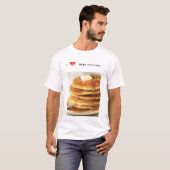 私はビールパンケーキを愛します Tシャツ (正面フル)