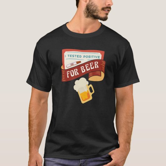 私はビール前向きことわざを試した Tシャツ (正面)