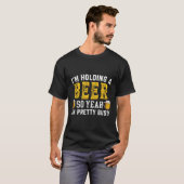 私はビール飲みパパ分隊のパパおじさん Tシャツ (正面フル)