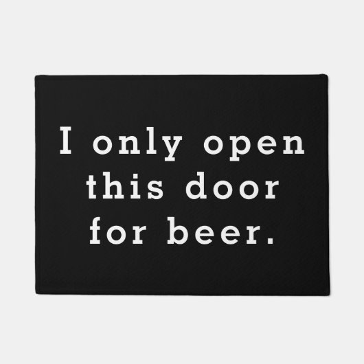 私はビール-おもしろいな引用文のためのこのドアだけを開けます ドアマット (正面)