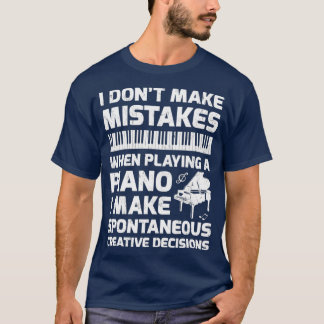 私はピアノの時は遊間違わない Tシャツ