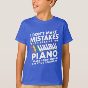 私はピアノの時は遊間違わない Tシャツ