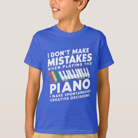 私はピアノの時は遊間違わない Tシャツ (正面)