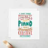 私はピアノを遊ぶとき間違えません ノートカード (正面/裏面インサイチュ)