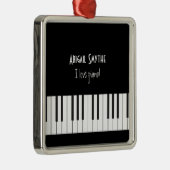 私はピアノオーナメントを愛します メタルオーナメント (右)