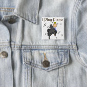 私はピアノボタンを遊びます 缶バッジ (インサイチュ)
