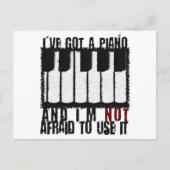 私はピアノ得を持っている ポストカード (正面)