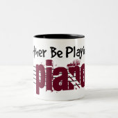 私はピアノ遊を好む ツートーンマグカップ (中央)