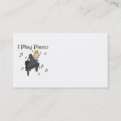 私はピアノTシャツおよびギフトを遊びます 名刺 (裏面)