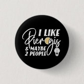 私はピエロが好きで、多分2人のジョークおもしろいが好き 缶バッジ (正面)