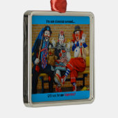 私はピエロではないのまわりにピエロバレンタインデー メタルオーナメント (右)