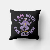私はピエロの不気味で面白いハロウィーンにいる クッション (裏面)