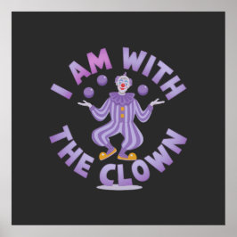 私はピエロの不気味で面白いハロウィーンにいる ポスター