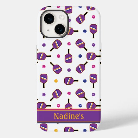 私はピクレボールホワイトIphone 14ケース – メイトiPhonが大好き Case-Mate iPhoneケース (裏面)