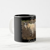 私はピグミーのヤギのマグを愛します ツートーンマグカップ (正面左)