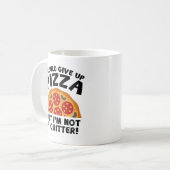 私はピザが与え出来た コーヒーマグカップ (正面左)