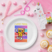 私はピザが大好きだ。 ペーパープレート (パーティー)