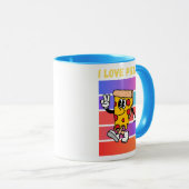 私はピザが大好きだ。 マグカップ (正面右)