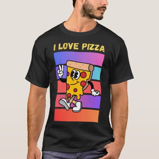 私はピザが大好きだ。 Tシャツ (正面)