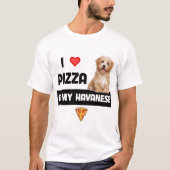 私はピザが大好きで、ハバポペローニ Tシャツ (正面)
