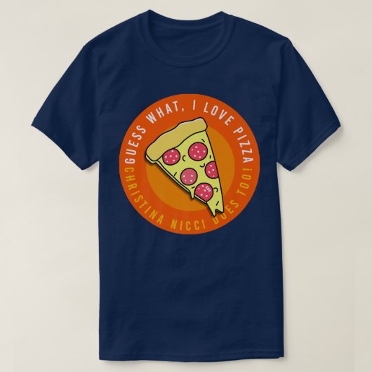 私はピザが大好き888 Tシャツ (デザイン正面)