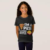 私はピザとチキンナゲットの一種の女の子 Tシャツ (正面フル)