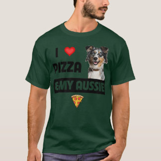 私はピザと私のオーストラリア犬の恋人のギフトが大好きオーストラリア Tシャツ