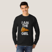 私はピザの女の子Tシャツの女おもしろい性だ Tシャツ (正面フル)