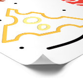 私はピザよりも君が大好きだ。食イタリアン品レタリング ポスター (角)