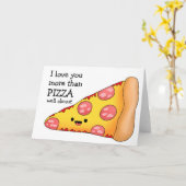 私はピザよりも貴方が大好き カード (黄色い花)